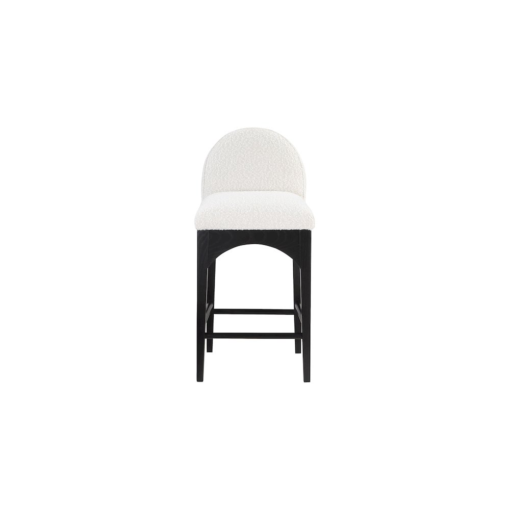 Waldorf Cream Boucle Fabric Stool. Picture 3