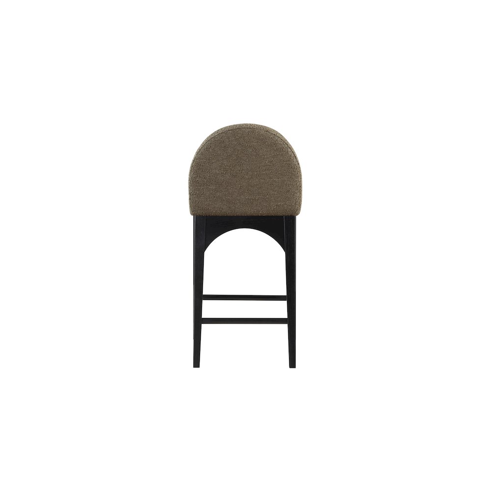 Waldorf Olive Boucle Fabric Stool. Picture 2