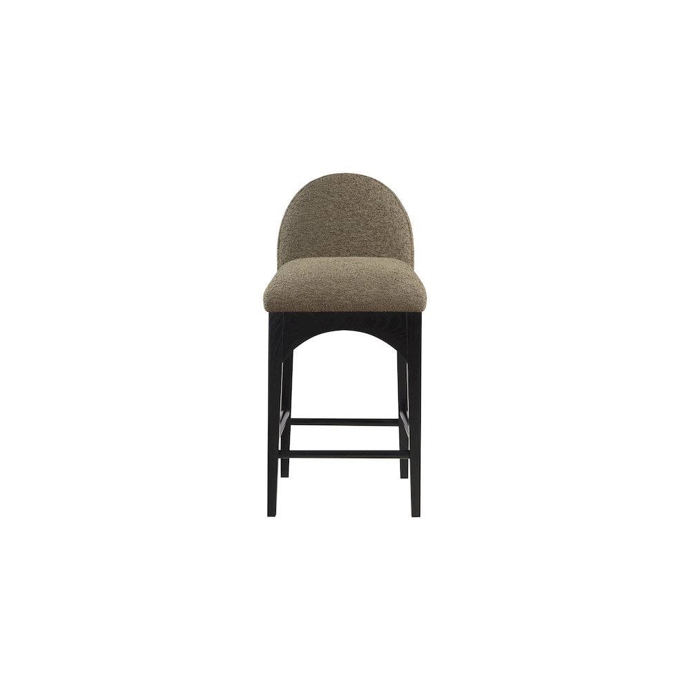 Waldorf Olive Boucle Fabric Stool. Picture 3