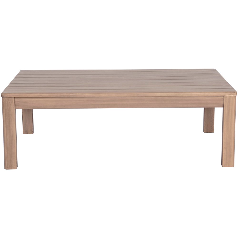 Newport Natural Acacia Wood Outdoor Patio Coffee Table. Picture 2