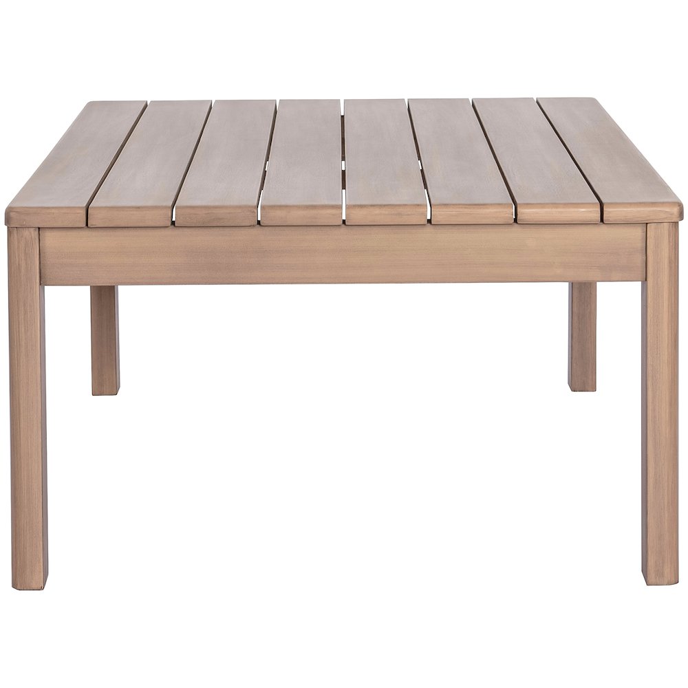 Newport Natural Acacia Wood Outdoor Patio Coffee Table. Picture 6
