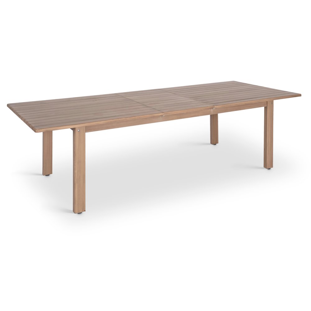 Newport 86.75" / 108" Natural Acacia Wood Outdoor Patio Dining Table. Picture 1