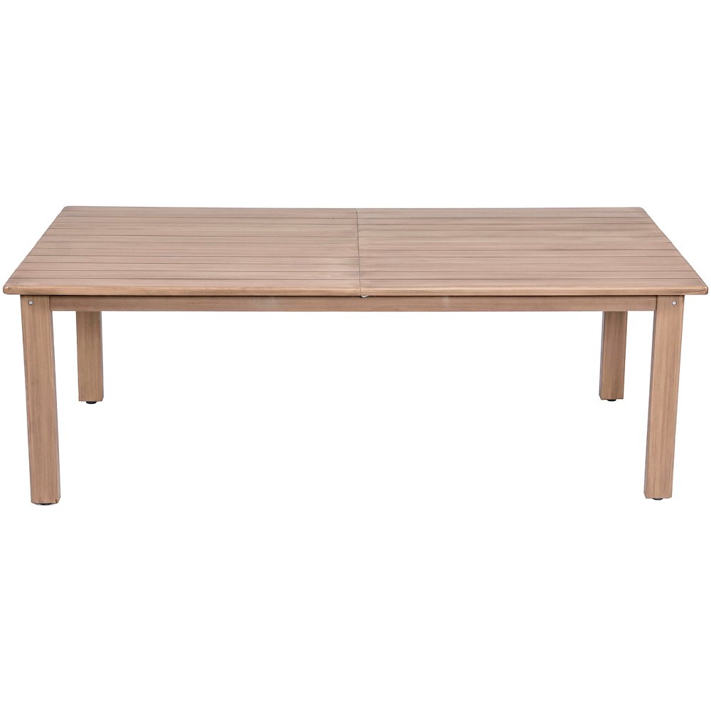 Newport 86.75" / 108" Natural Acacia Wood Outdoor Patio Dining Table. Picture 2