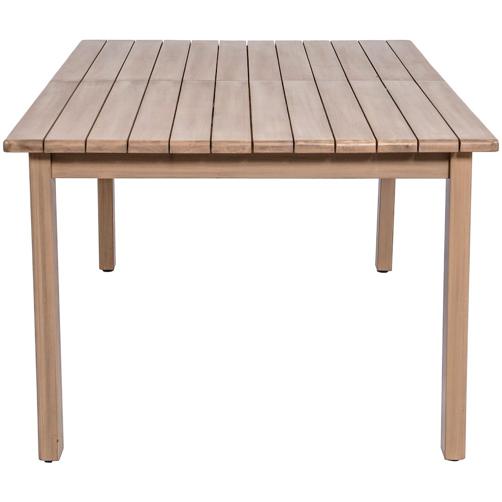 Newport 86.75" / 108" Natural Acacia Wood Outdoor Patio Dining Table. Picture 8