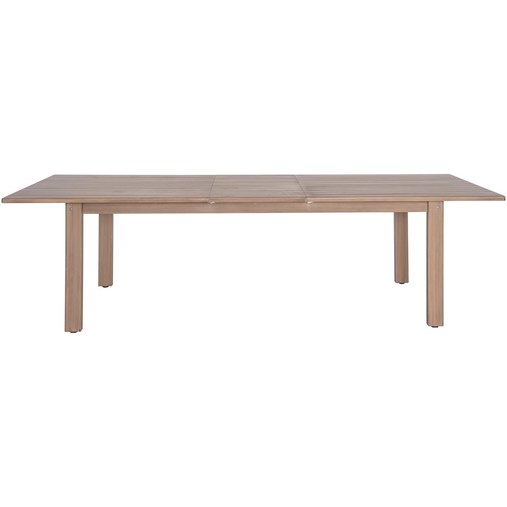 Newport 86.75" / 108" Natural Acacia Wood Outdoor Patio Dining Table. Picture 3