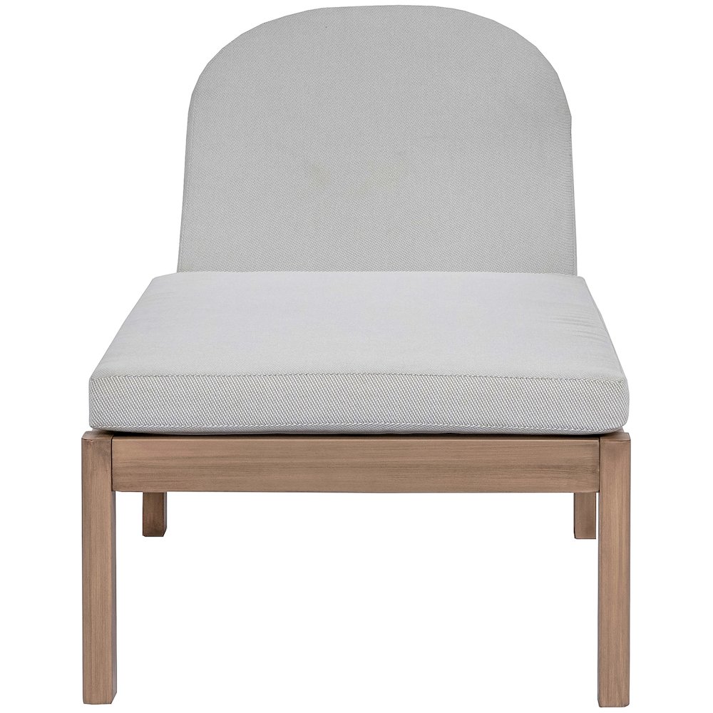 Newport Grey Water Resistant Fabric Upholstered Outdoor Patio Lounge Chair. Picture 2
