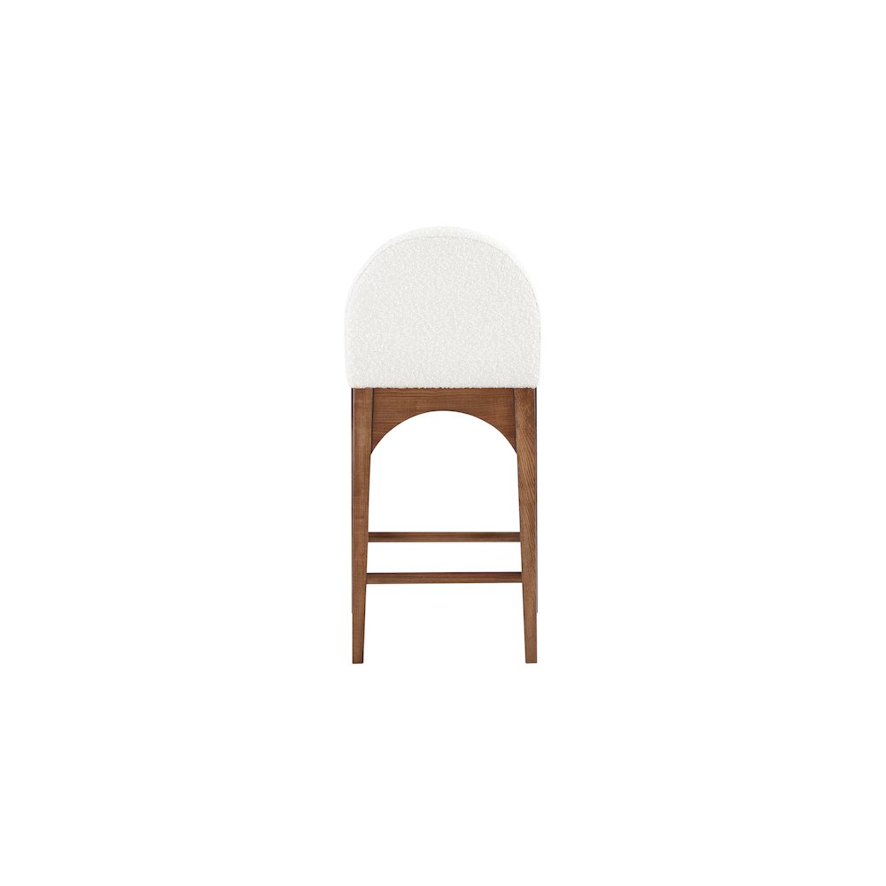 Waldorf Cream Boucle Fabric Stool. Picture 2