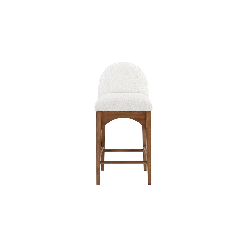 Waldorf Cream Boucle Fabric Stool. Picture 3