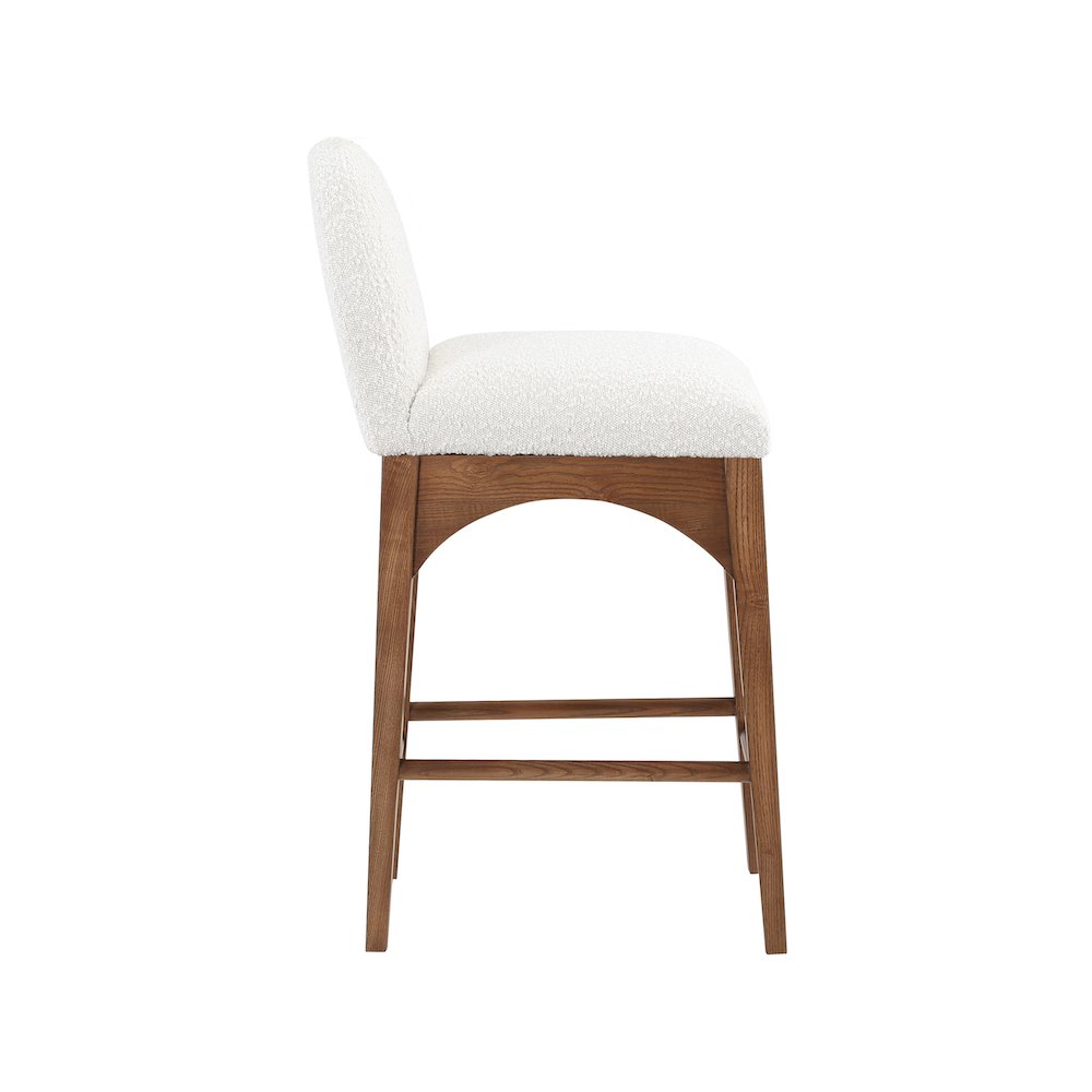 Waldorf Cream Boucle Fabric Stool. Picture 4