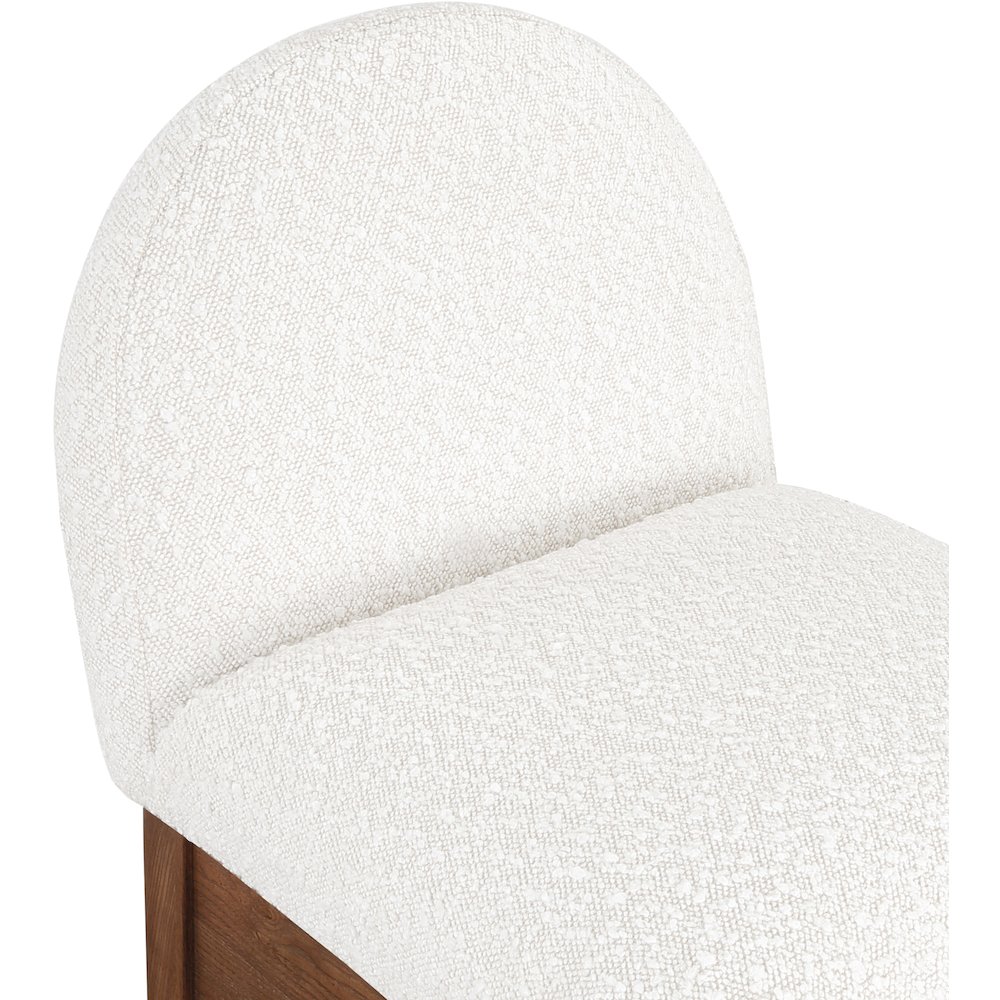 Waldorf Cream Boucle Fabric Stool. Picture 6
