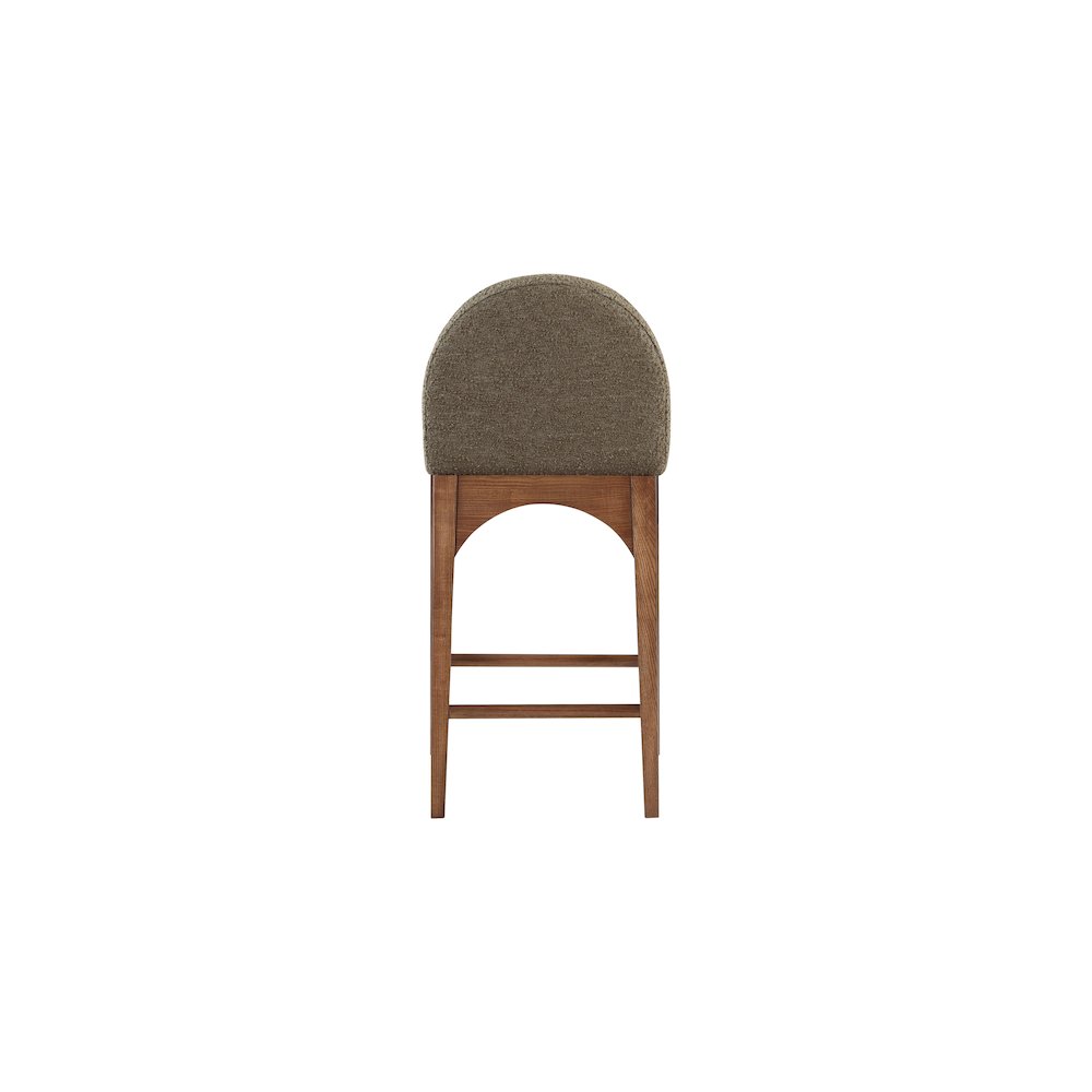Waldorf Olive Boucle Fabric Stool. Picture 2