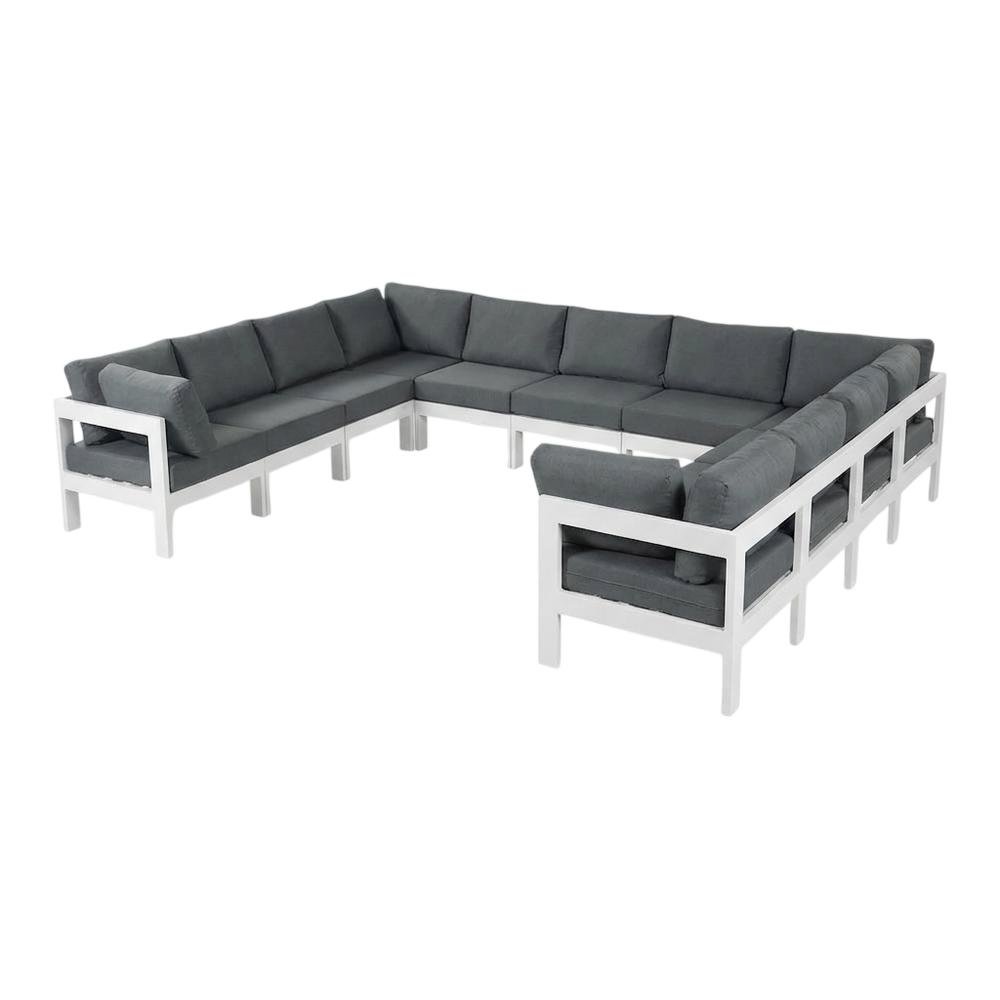 Gray Fabric Outdoor Modular Sectional For Patio Lounge Comfort. Picture 1