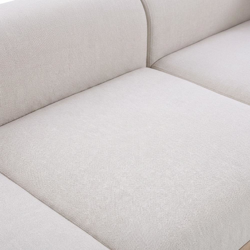 Beige Fabric Outdoor Modular Sofa With Cushions And Contemporary Style. Picture 5