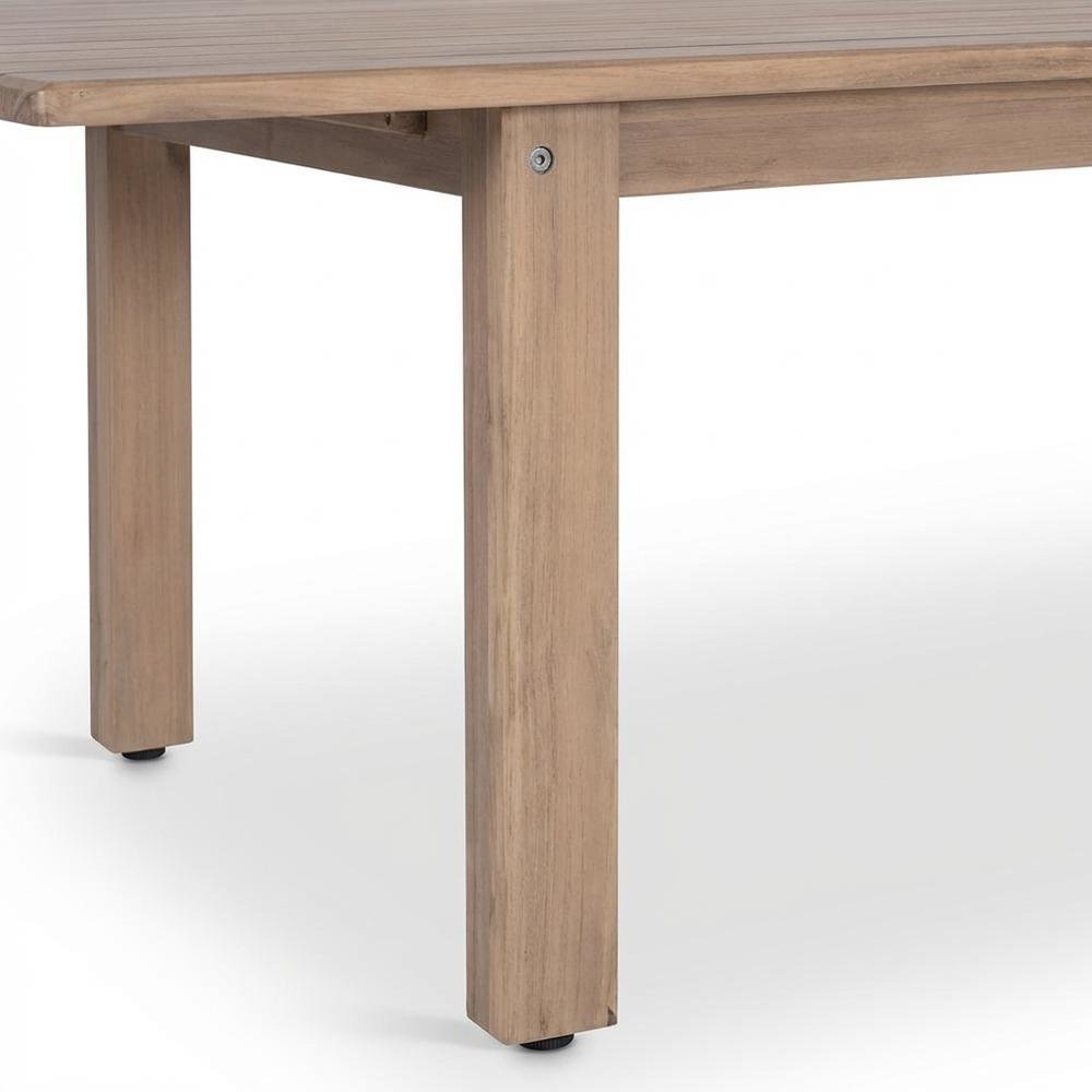 Natural Acacia Wood Outdoor Dining Table With Adjustable Width. Picture 6