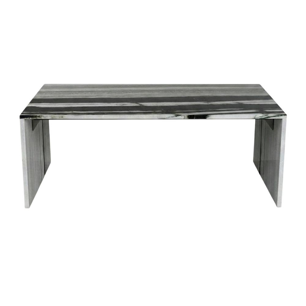 Contemporary Marble Coffee Table with Durable Panda Finish. Picture 4