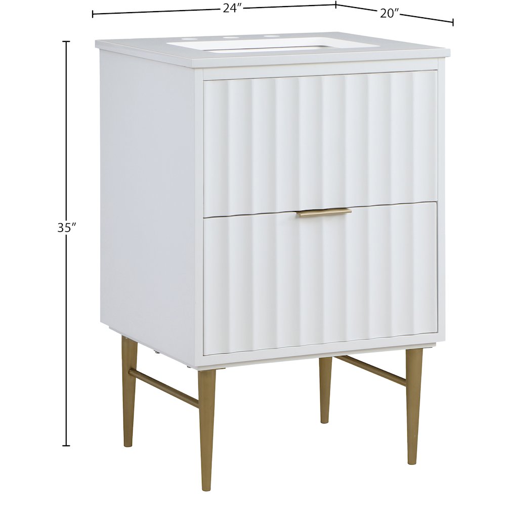 Modernist White Bathroom Vanity. Picture 12