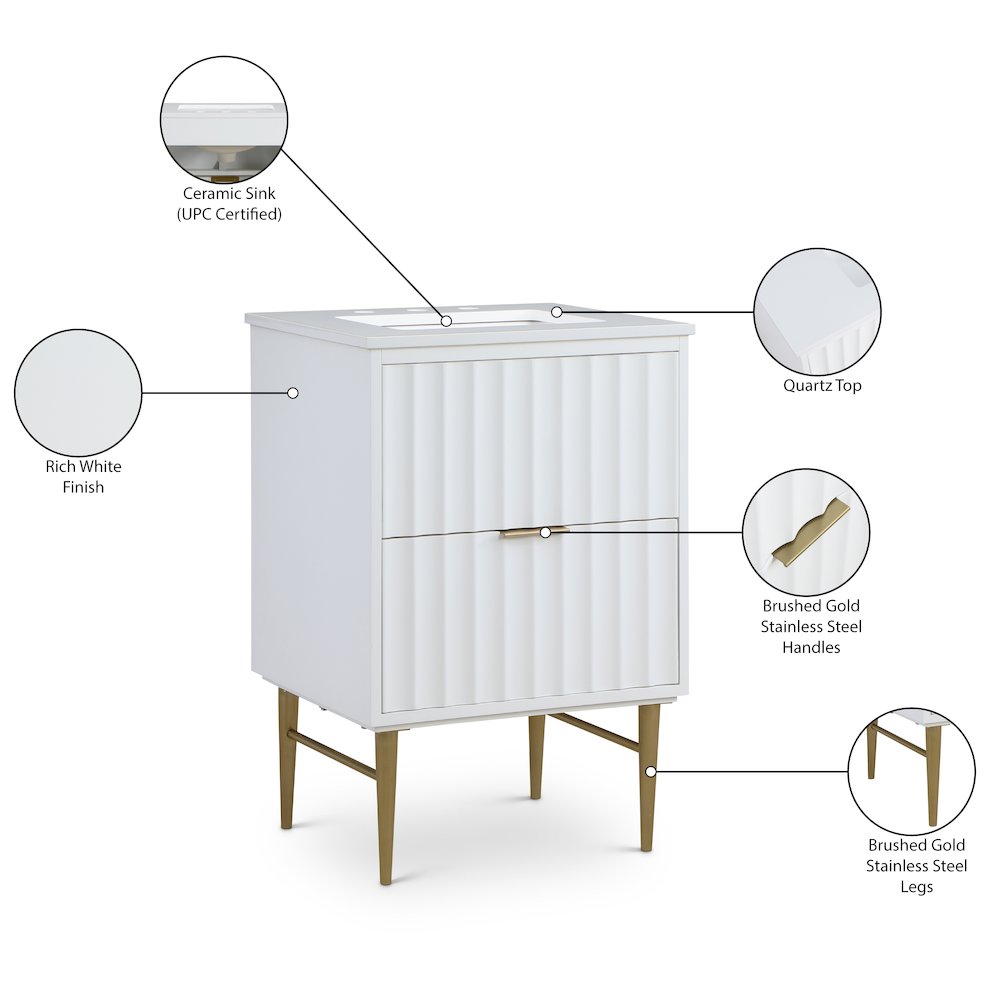 Modernist White Bathroom Vanity. Picture 13