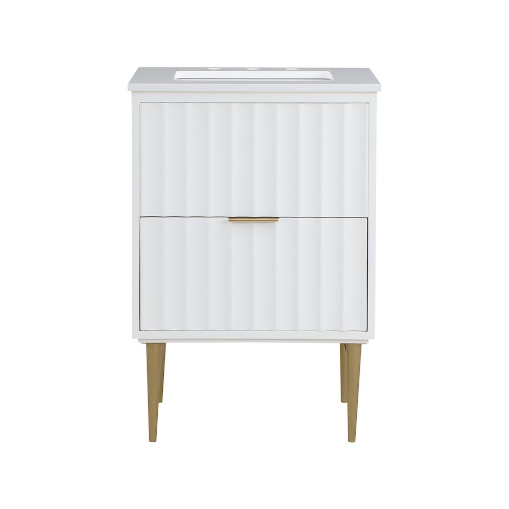 Modernist White Bathroom Vanity. Picture 3