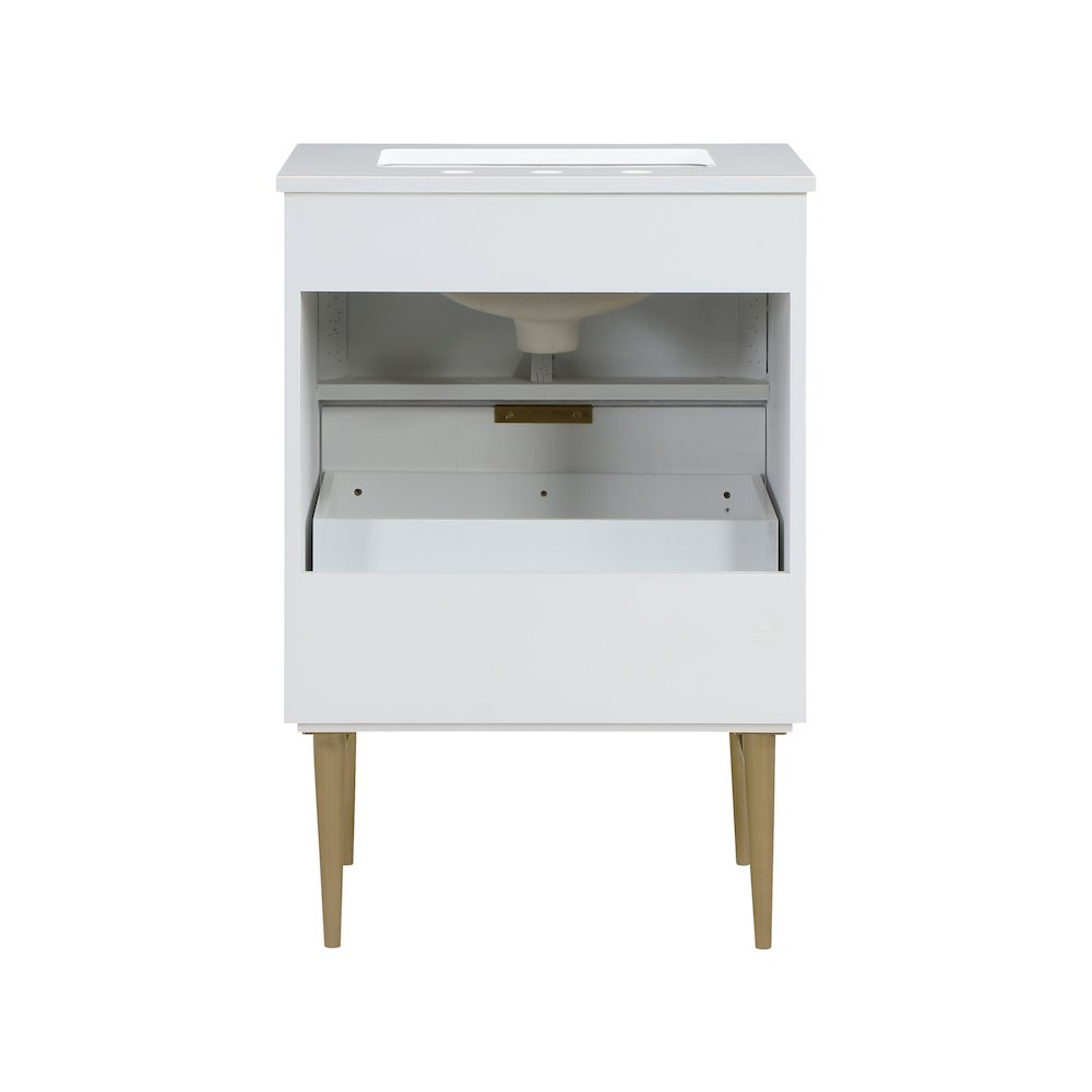 Modernist White Bathroom Vanity. Picture 7
