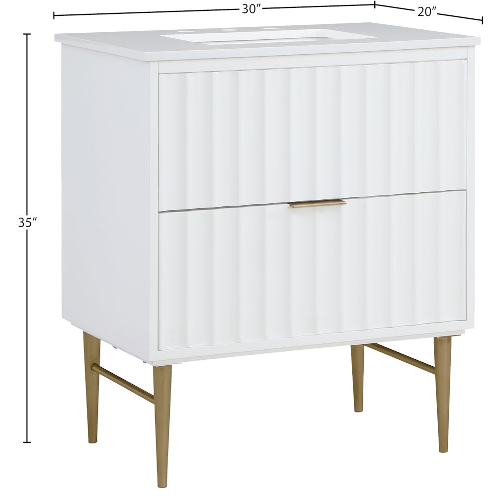 Modernist White Bathroom Vanity. Picture 14