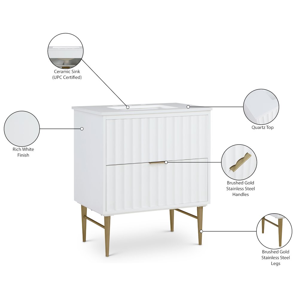 Modernist White Bathroom Vanity. Picture 15