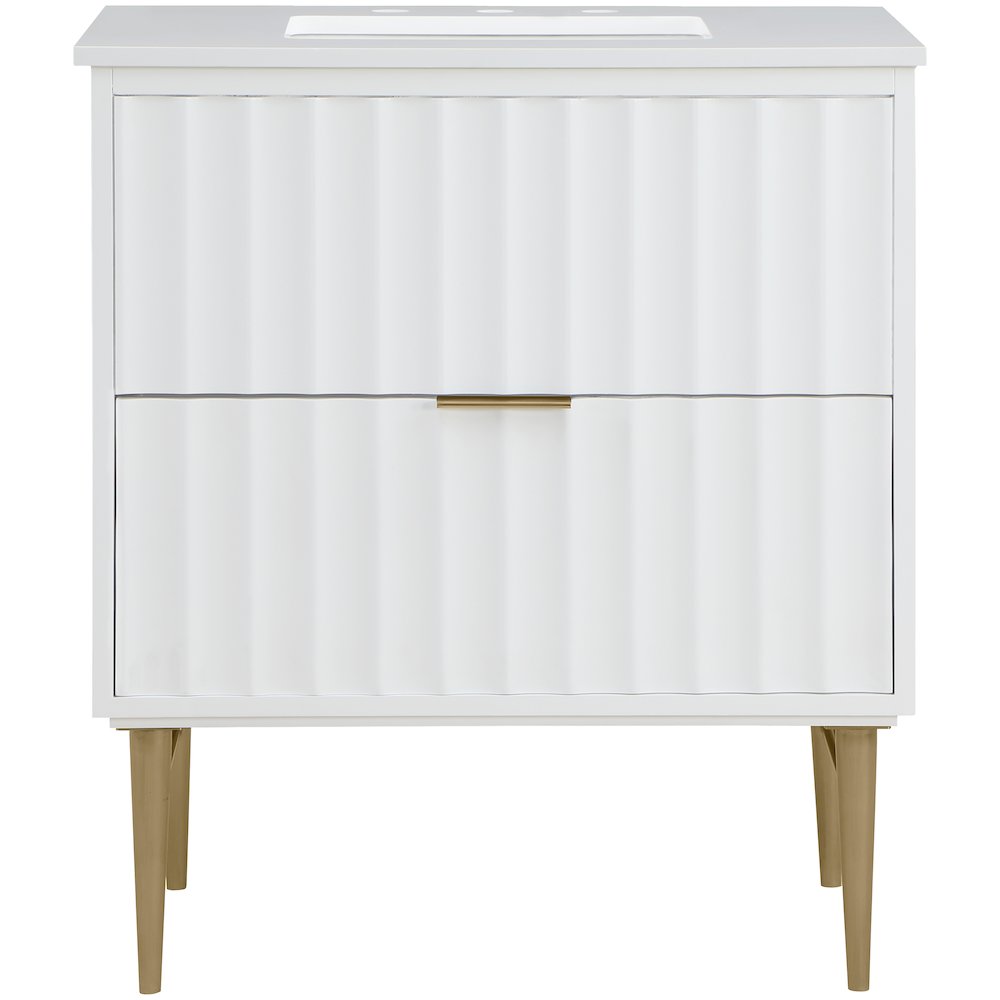 Modernist White Bathroom Vanity. Picture 3