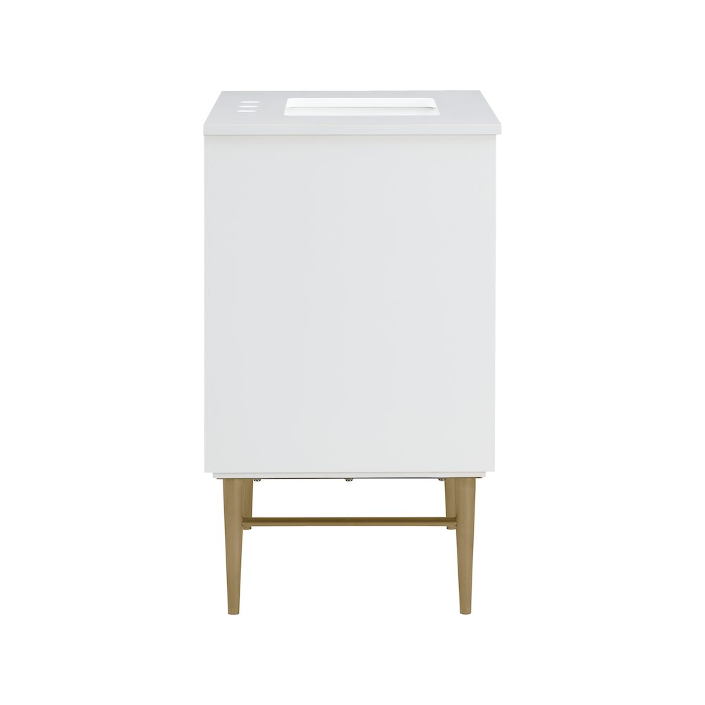 Modernist White Bathroom Vanity. Picture 5