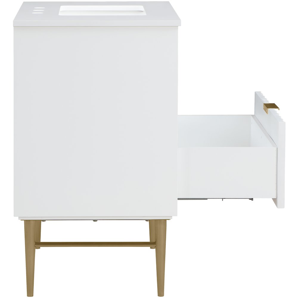 Modernist White Bathroom Vanity. Picture 6