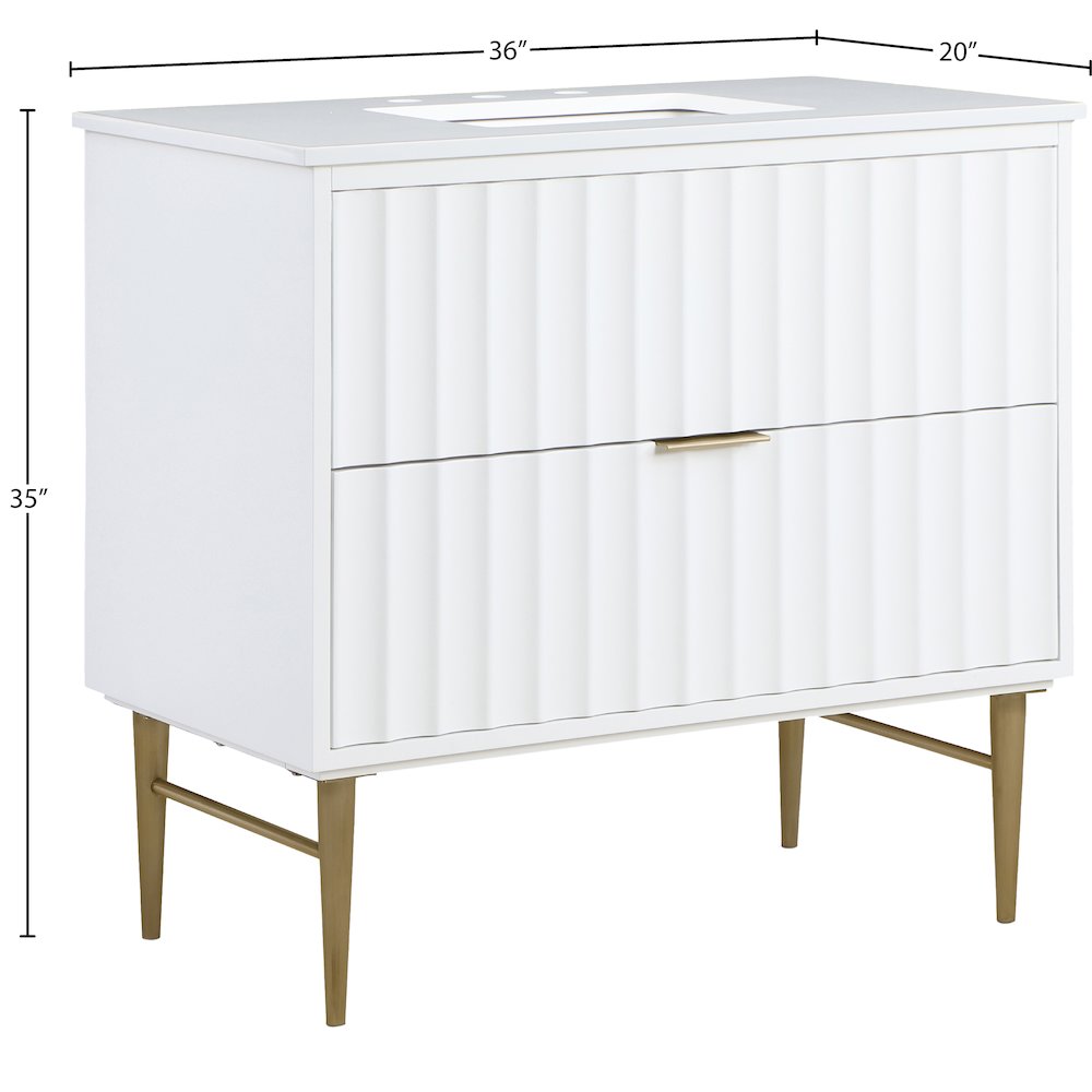 Modernist White Bathroom Vanity. Picture 14