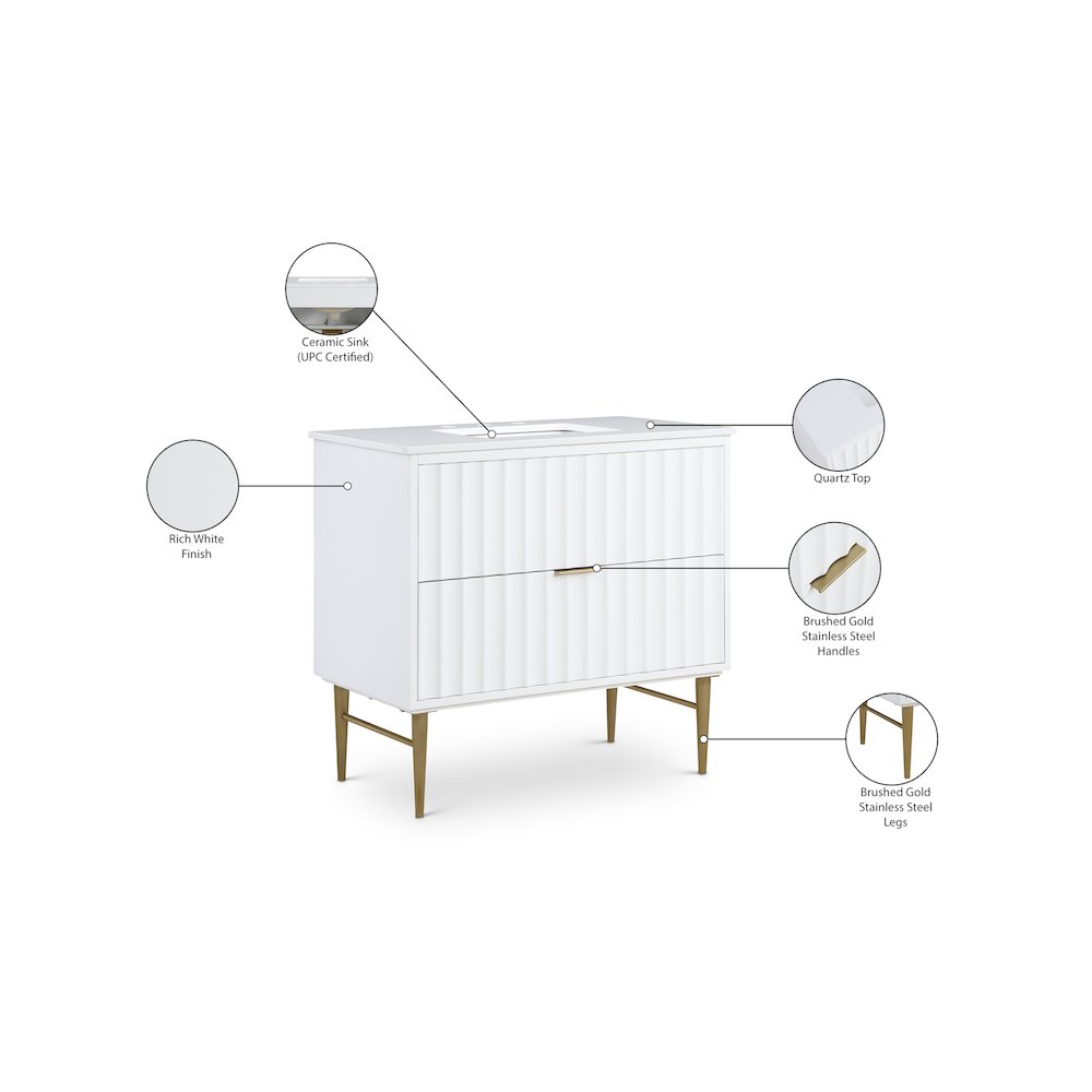Modernist White Bathroom Vanity. Picture 15