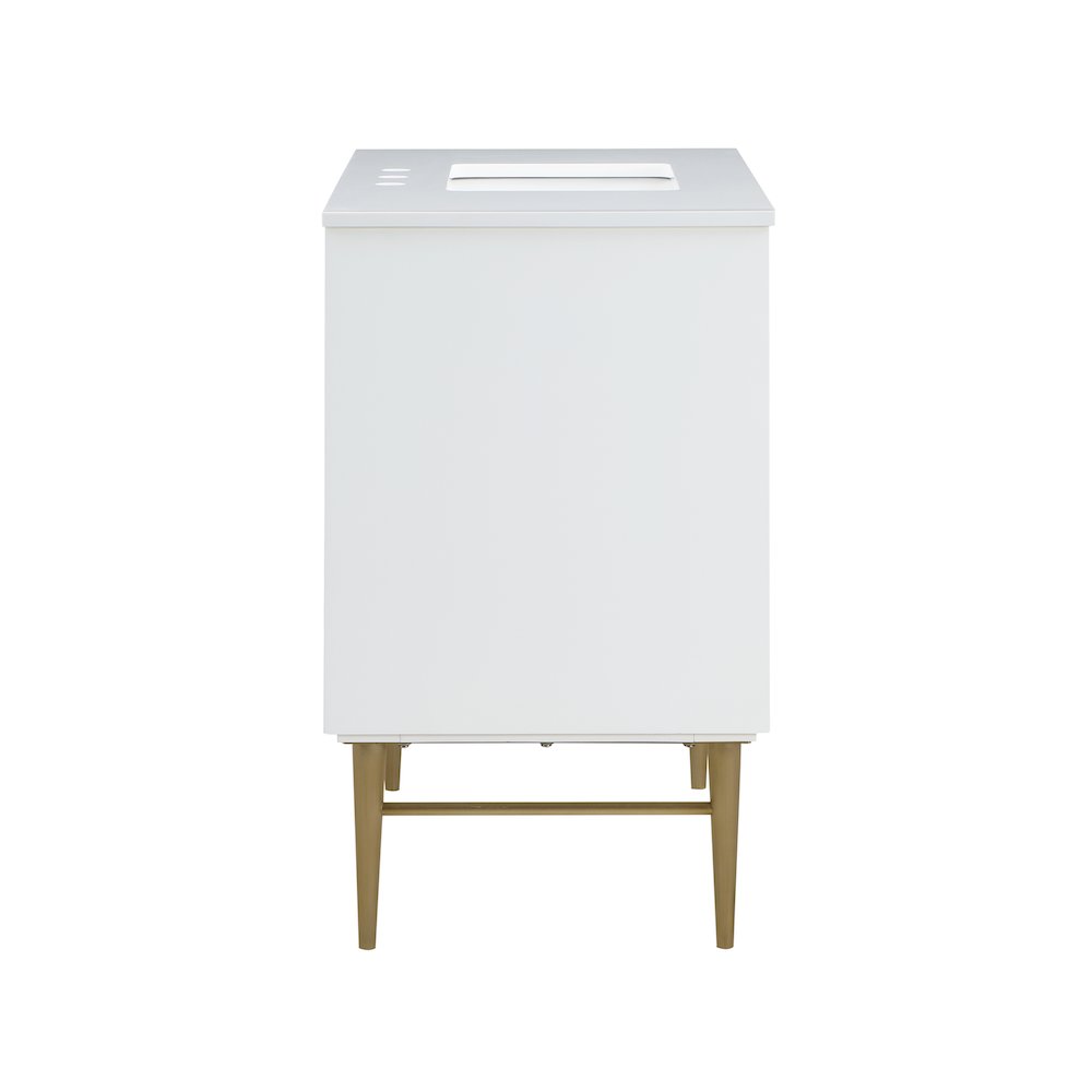 Modernist White Bathroom Vanity. Picture 5