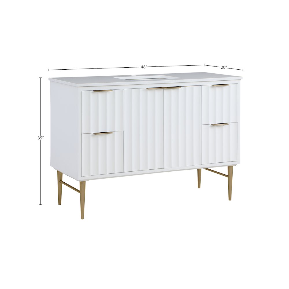 Modernist White Bathroom Vanity. Picture 13