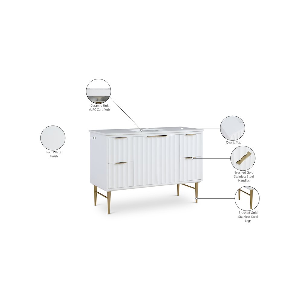 Modernist White Bathroom Vanity. Picture 14
