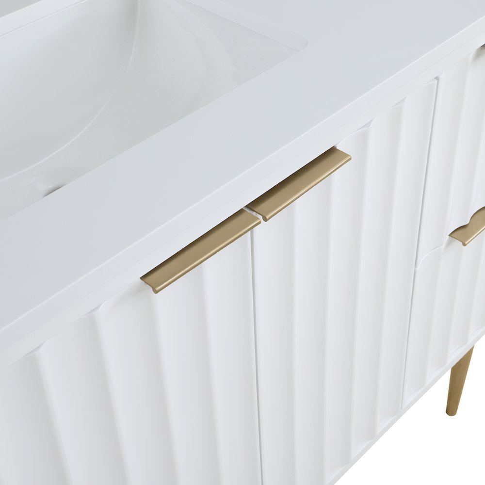 Modernist White Bathroom Vanity. Picture 9