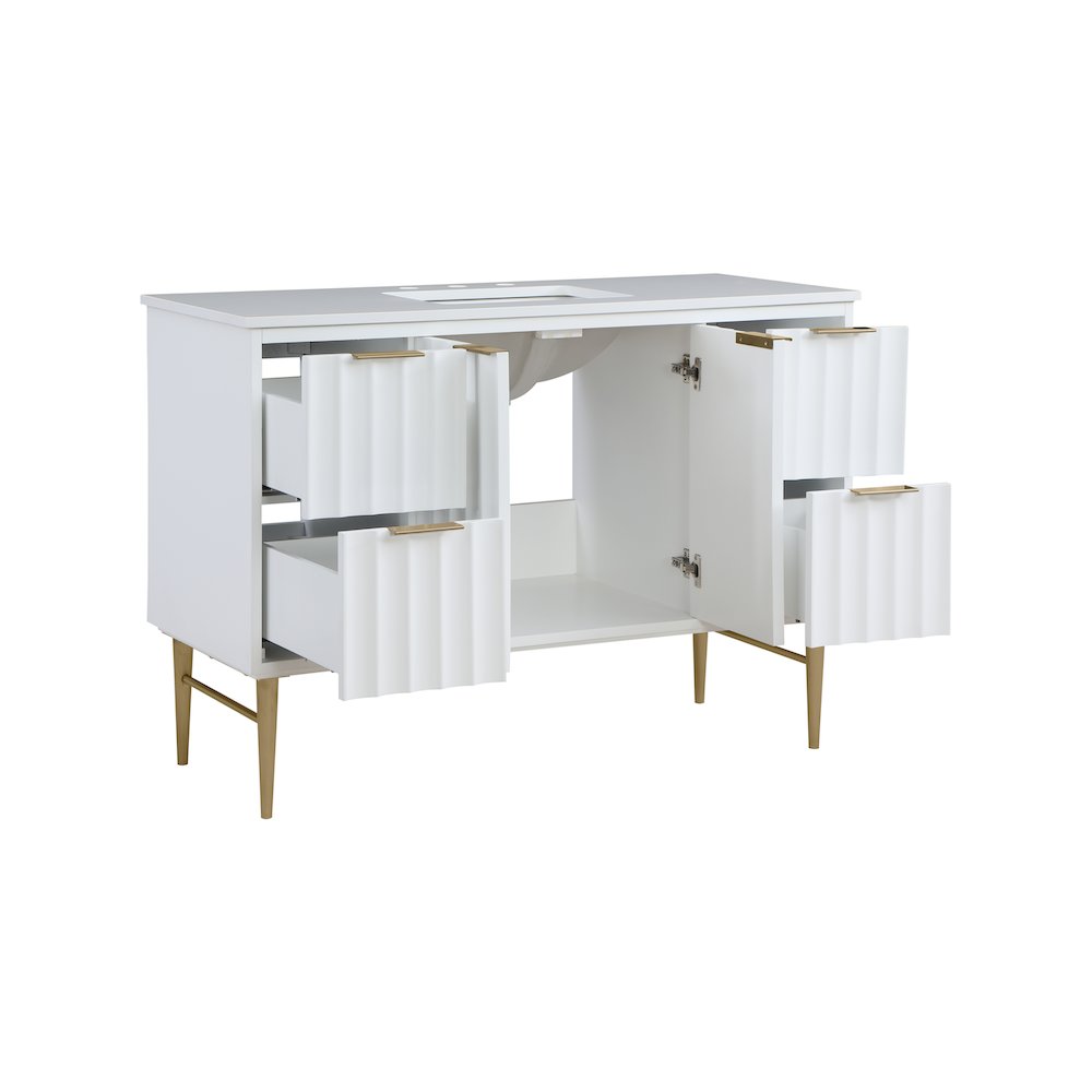 Modernist White Bathroom Vanity. Picture 2