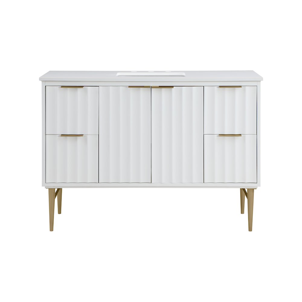 Modernist White Bathroom Vanity. Picture 3