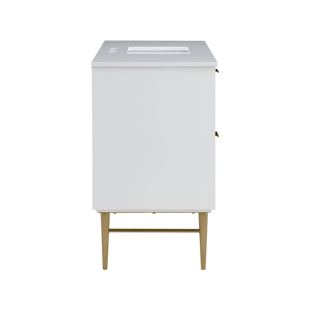 Modernist White Bathroom Vanity. Picture 5