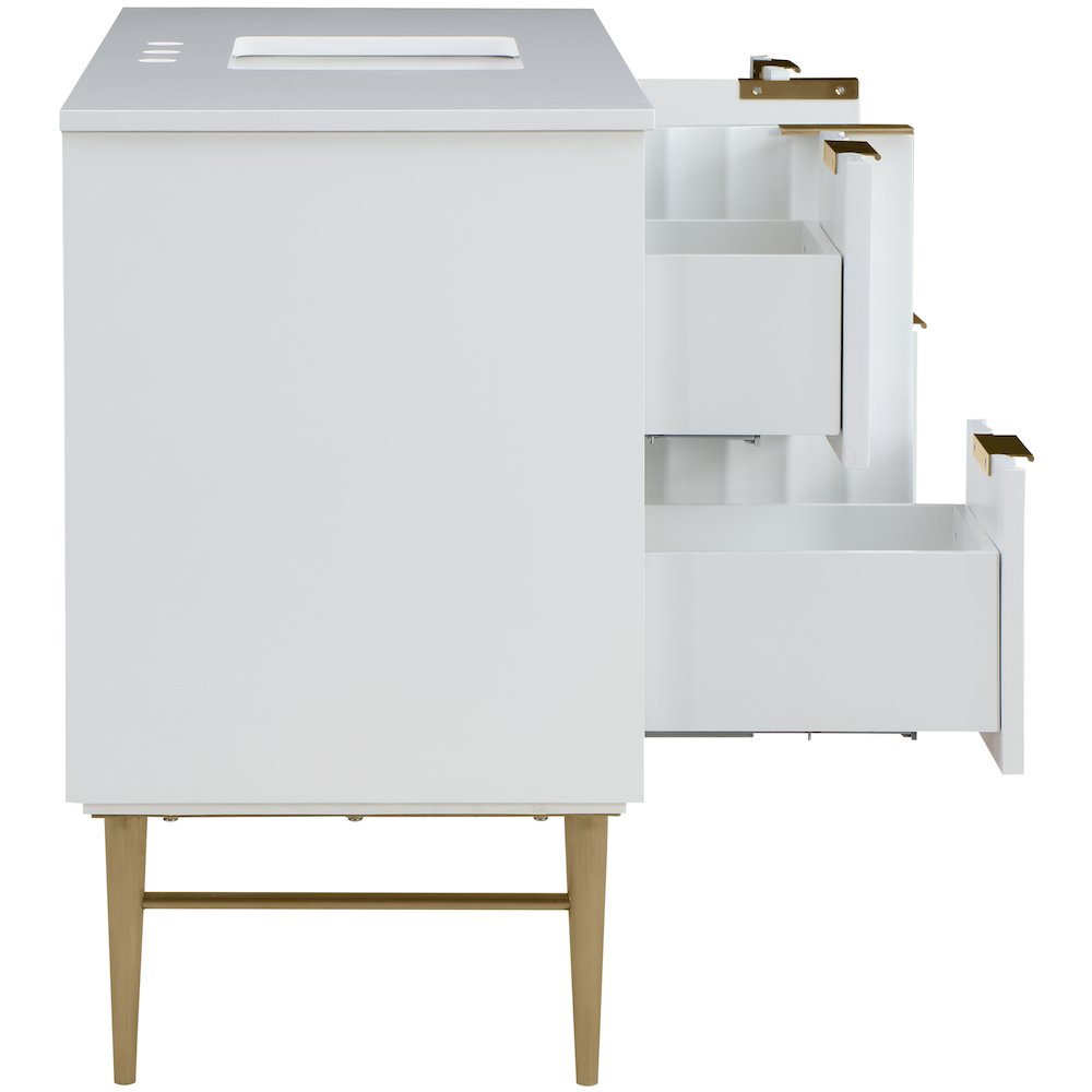 Modernist White Bathroom Vanity. Picture 6