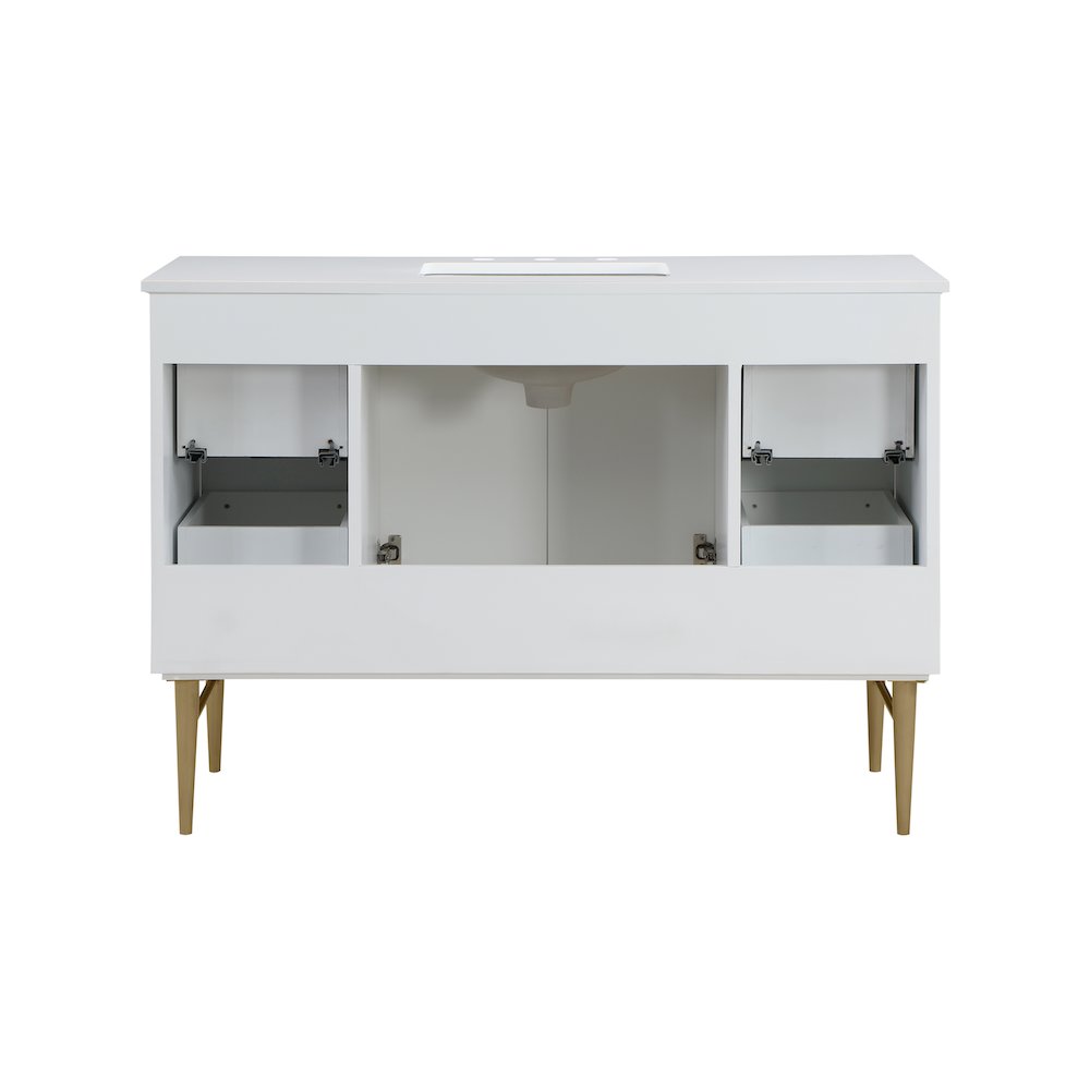 Modernist White Bathroom Vanity. Picture 7