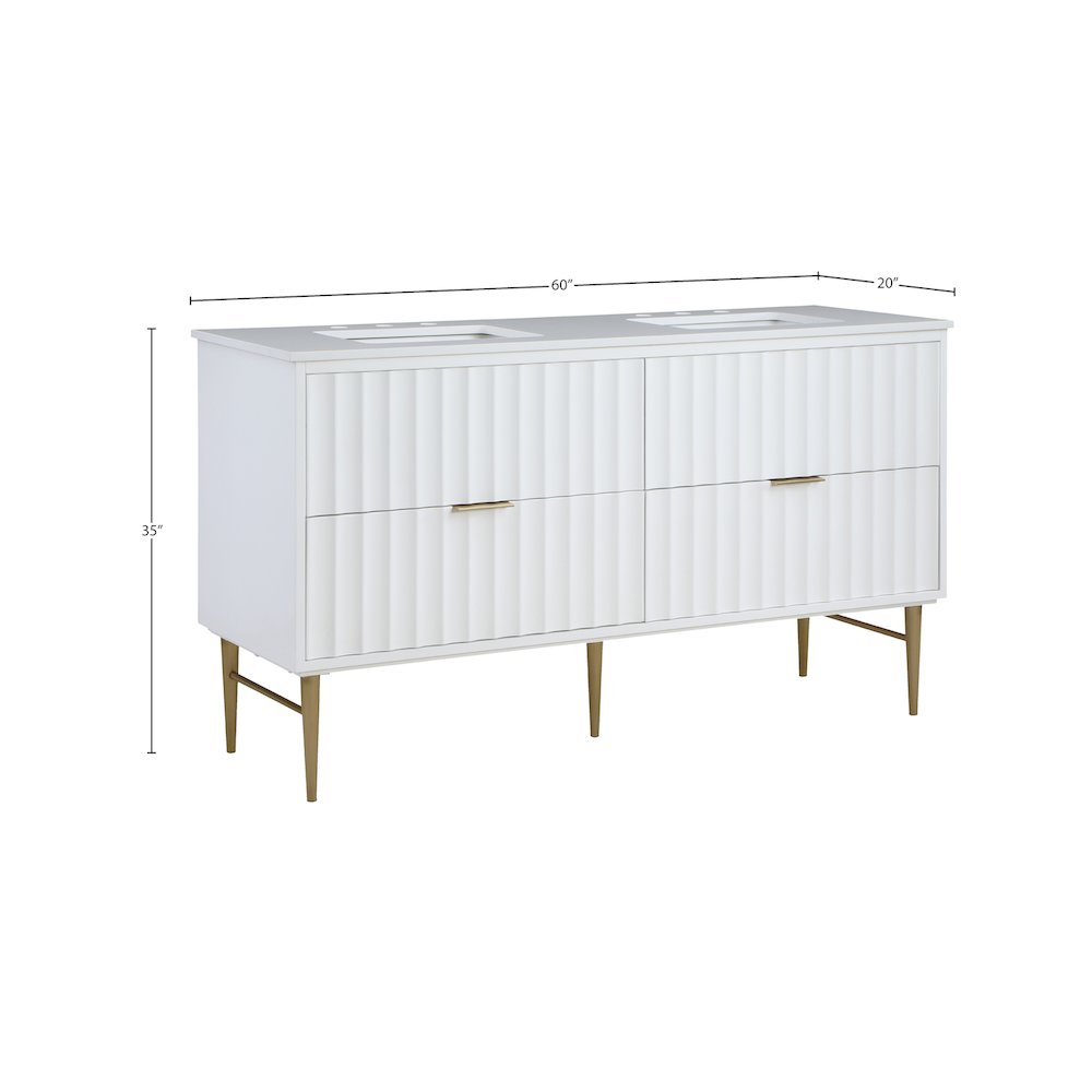 Modernist White Bathroom Vanity. Picture 14