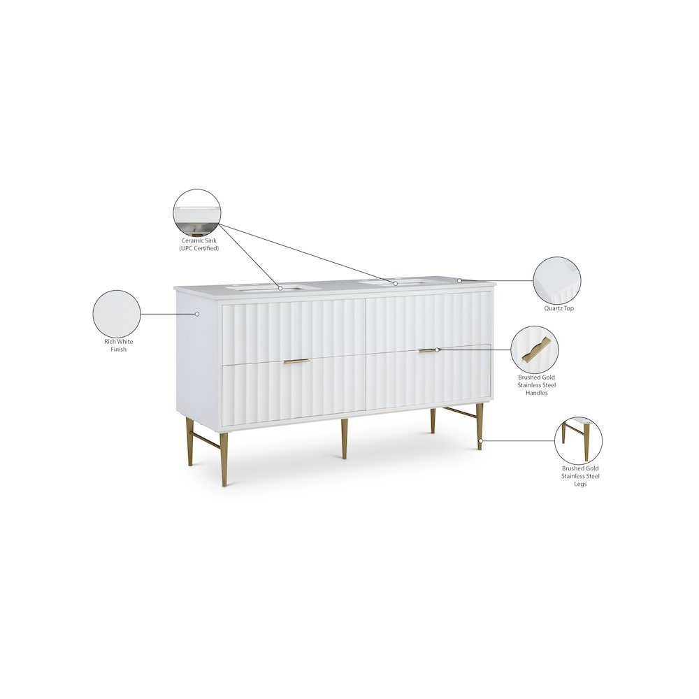 Modernist White Bathroom Vanity. Picture 15