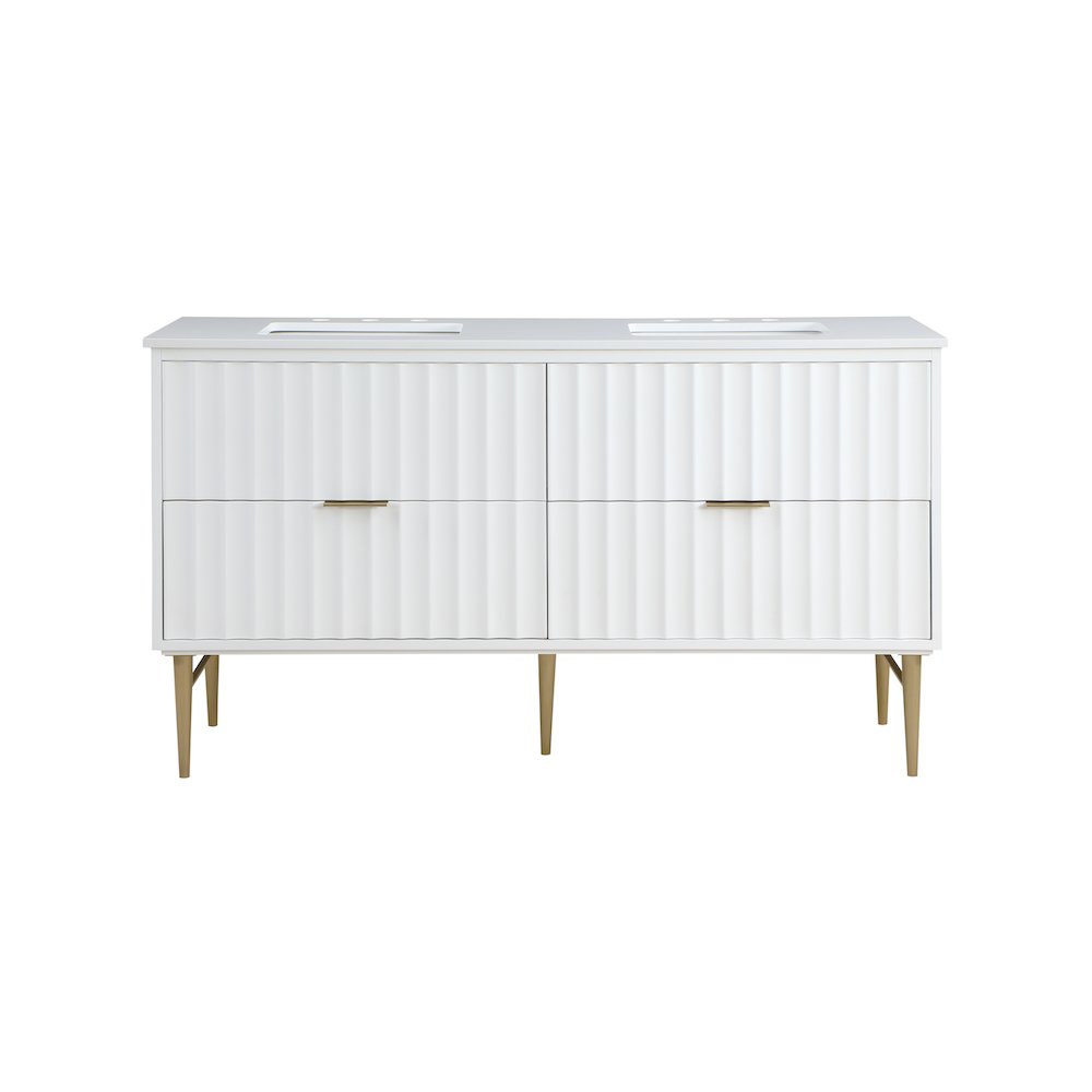 Modernist White Bathroom Vanity. Picture 3