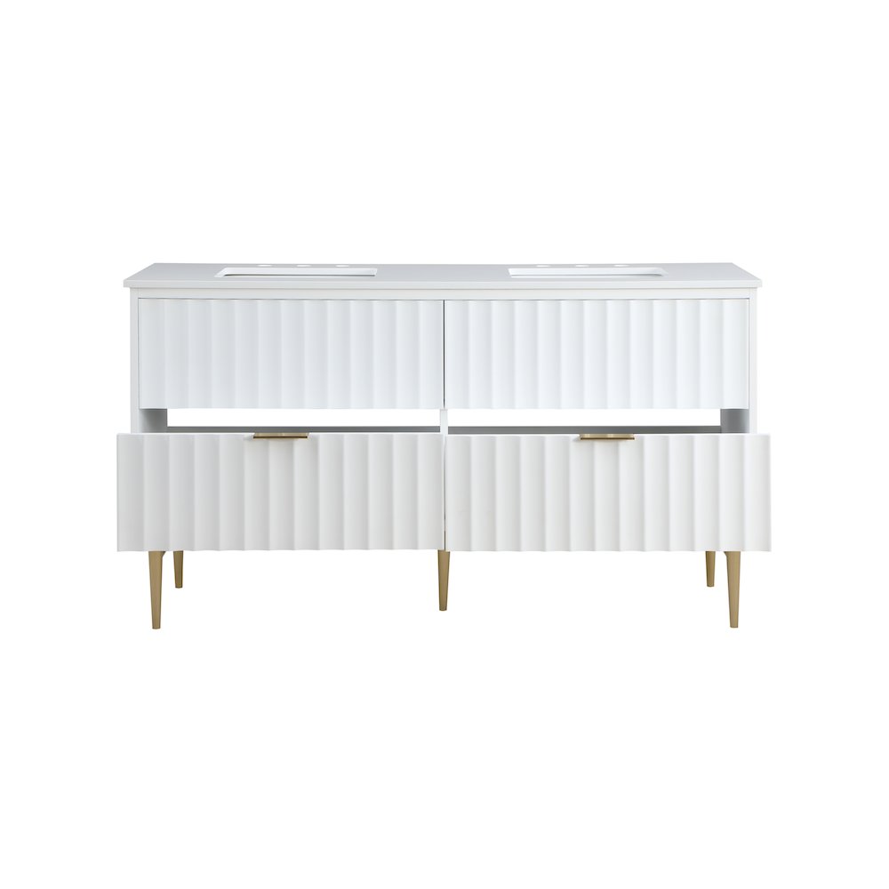Modernist White Bathroom Vanity. Picture 4