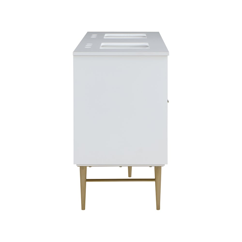 Modernist White Bathroom Vanity. Picture 5