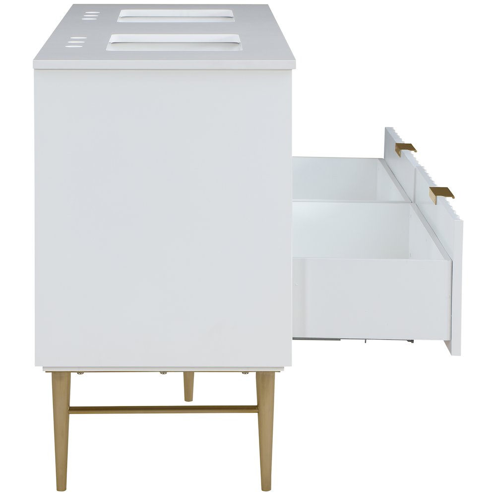 Modernist White Bathroom Vanity. Picture 6