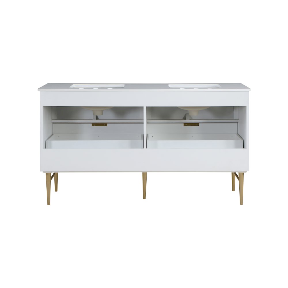 Modernist White Bathroom Vanity. Picture 7