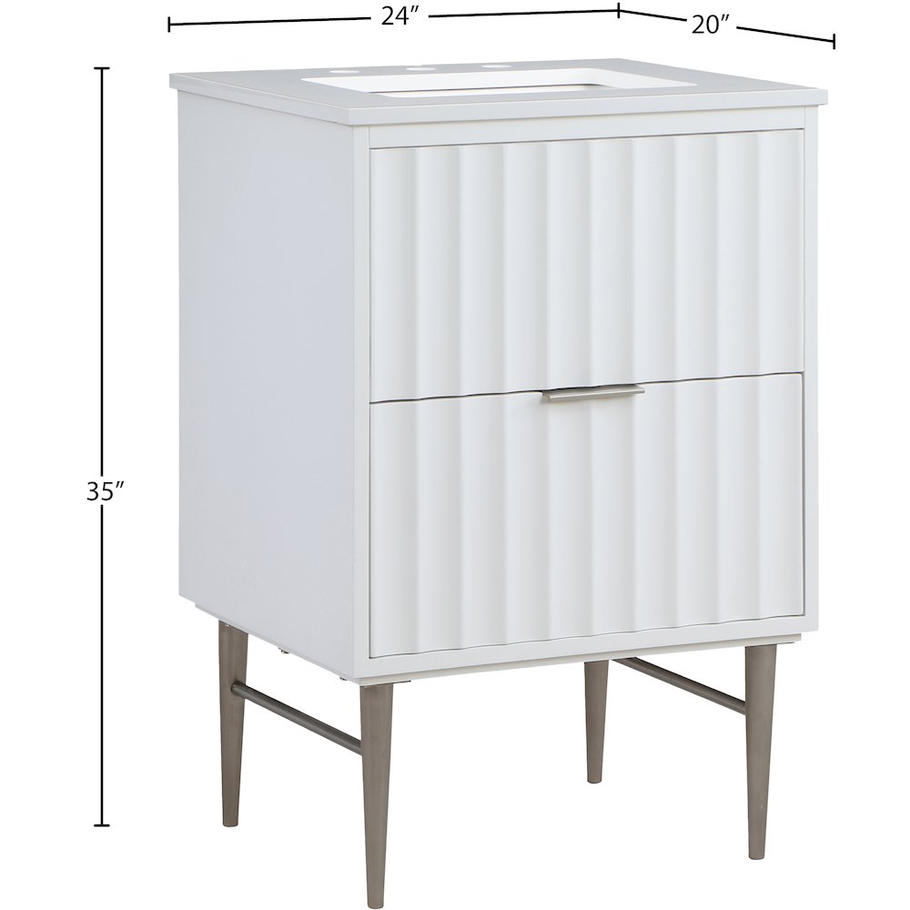 Modernist White Bathroom Vanity. Picture 14