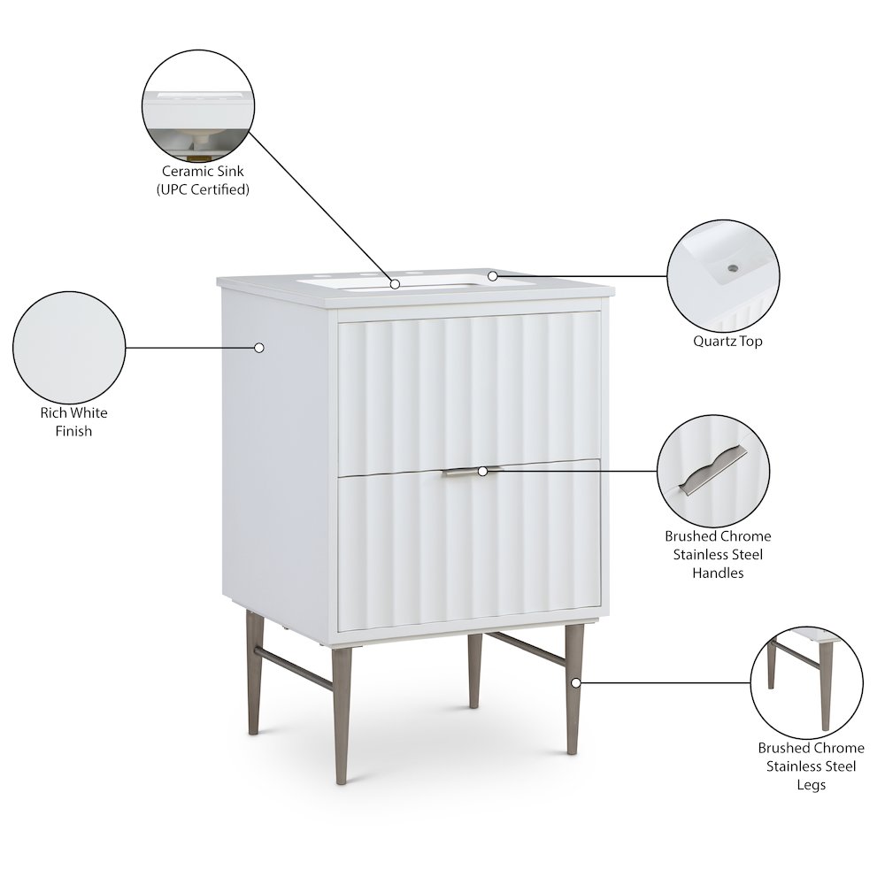 Modernist White Bathroom Vanity. Picture 15