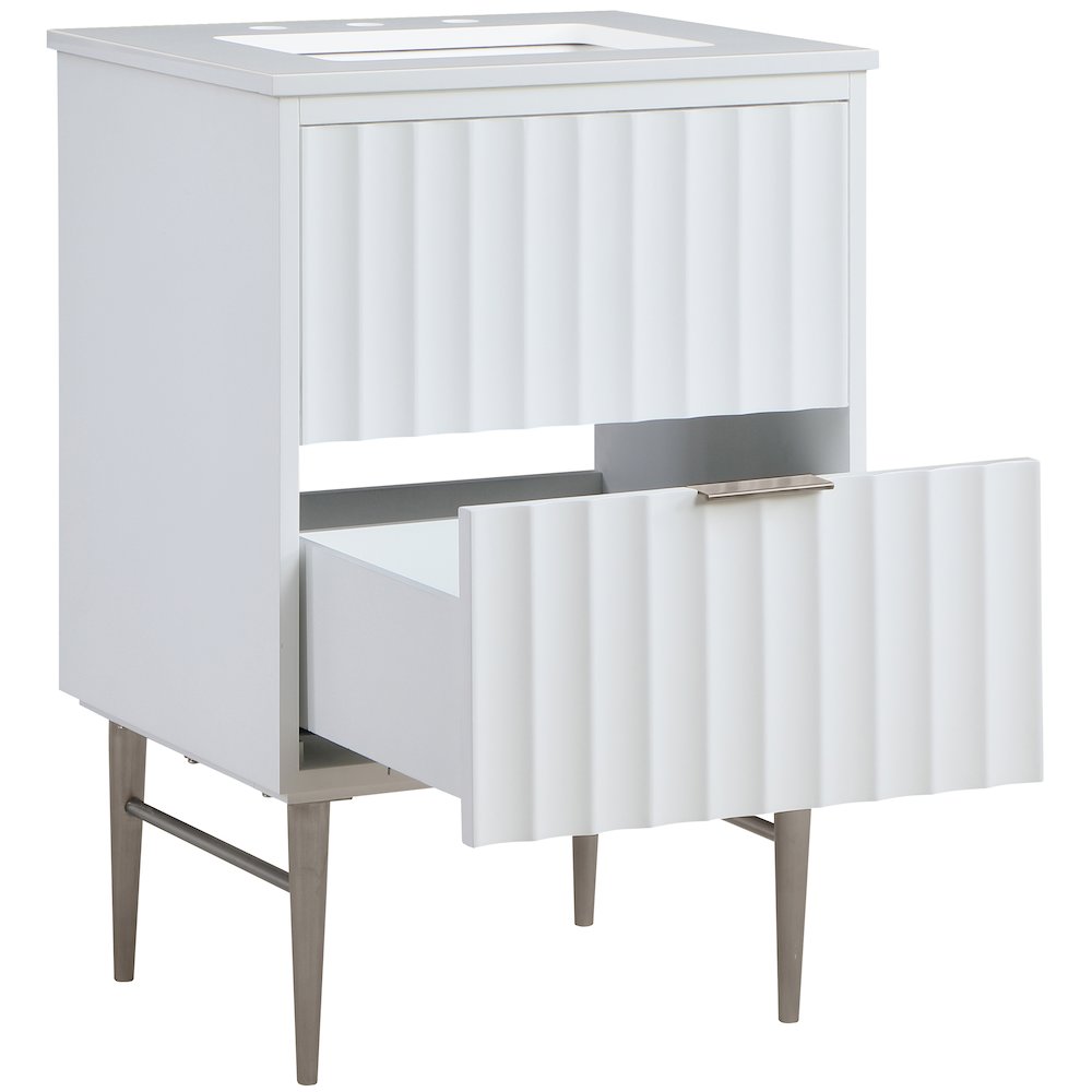 Modernist White Bathroom Vanity. Picture 2