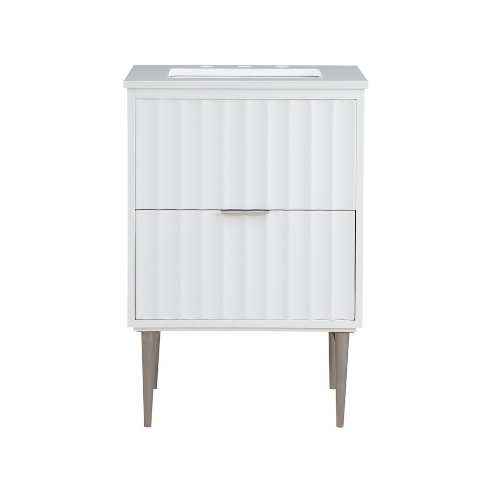 Modernist White Bathroom Vanity. Picture 3